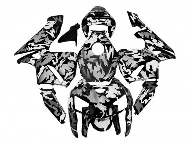 Mejores Carenados Moto Honda CBR600RR 2005-2006 - Negro Blanco Gris Camouflage
