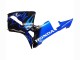 Mejores Carenado Moto Honda CBR600RR 2005-2006 - Negro Brillante Azul Llama