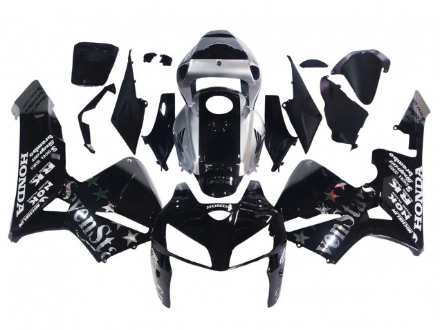 Mejores Carenados Moto Honda CBR600RR 2005-2006 - Negro Plata SevenStars