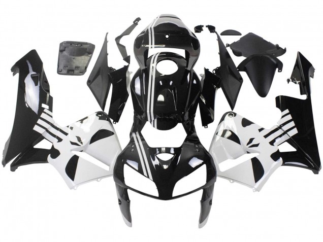 Mejores Carenado Moto Honda CBR600RR 2005-2006 - Negro Blanco