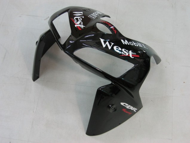 Mejores Carenados Moto Honda CBR600RR 2005-2006 - Negro Brillante Blanco West