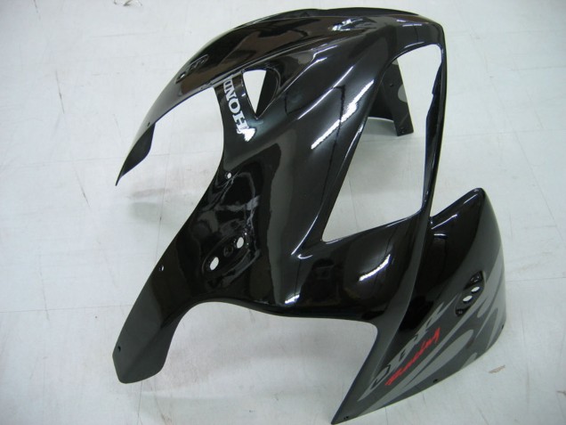 Mejores Carenados Moto Honda CBR600RR 2005-2006 - Negro Brillante Gris Llama