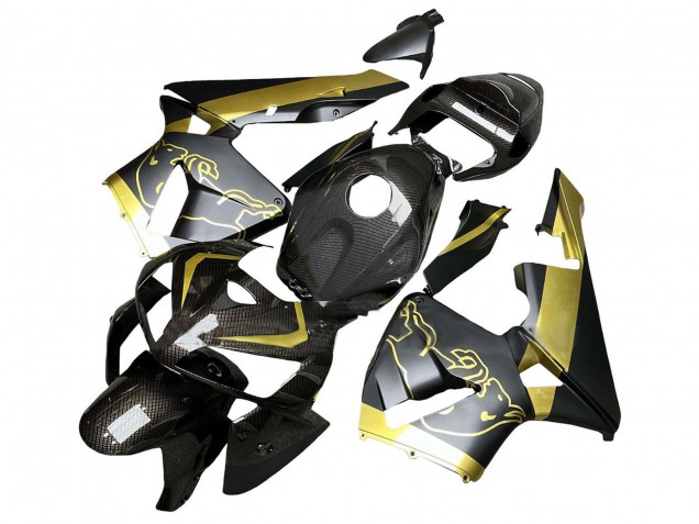 Mejores Carenados Moto Honda CBR600RR 2005-2006 - Negro Oro FibraCarbono
