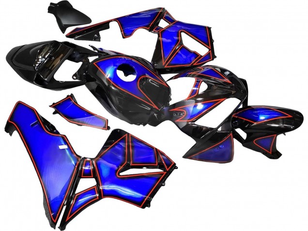 Mejores Carenados Moto Honda CBR600RR 2005-2006 - Azul Negro Rojo Línea