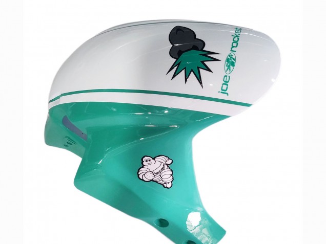 Mejores Carenados Moto Honda CBR600RR 2005-2006 - Verde Claro Blanco Negro Brillante Joe Rocket