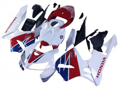 Mejores Carenado Moto Honda CBR600RR 2005-2006 - Blanco Rojo Azul HRC