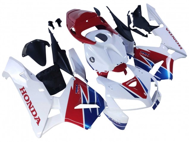 Mejores Carenado Moto Honda CBR600RR 2005-2006 - Blanco Rojo Azul HRC