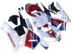 Mejores Carenado Moto Honda CBR600RR 2005-2006 - Blanco Rojo Azul HRC