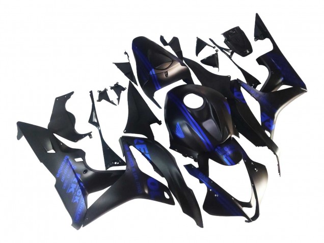 Mejores Carenados Moto Honda CBR600RR 2007-2008 - Negro Mate Azul Repsol