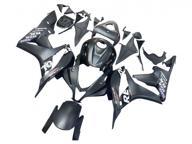 Mejores Carenado Moto Honda CBR600RR 2007-2008 - Negro Mate Blanco Repsol