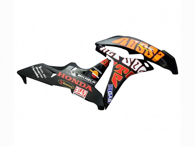 Mejores Carenados Moto Honda CBR600RR 2007-2008 - Negro Mate Naranja Rojo Rossi Repsol 46