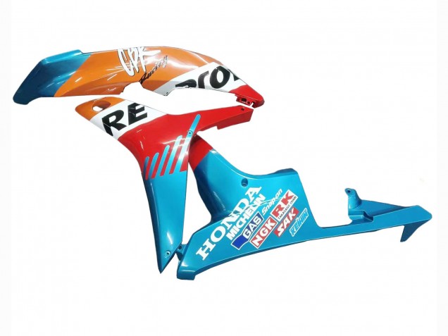 Mejores Carenados Moto Honda CBR600RR 2007-2008 - Naranja Blanco Rojo Azul Repsol