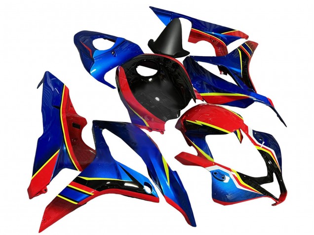 Mejores Carenados Moto Honda CBR600RR 2007-2008 - Azul Rojo Amarillo Negro Brillante