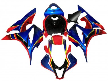 Mejores Carenados Moto Honda CBR600RR 2007-2008 - Azul Rojo Amarillo Negro Brillante