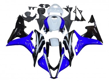 Mejores Carenado Moto Honda CBR600RR 2007-2008 - Blanco Azul Negro Brillante