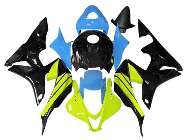 Mejores Carenados Moto Honda CBR600RR 2007-2008 - Azul Amarillo Negro Brillante