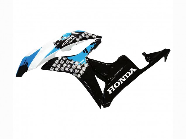 Mejores Carenados Moto Honda CBR600RR 2007-2008 - Blanco Azul Claro Negro Brillante