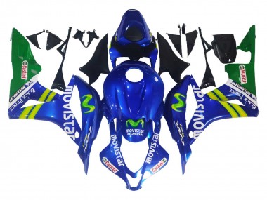 Mejores Carenados Moto Honda CBR600RR 2007-2008 - Azul Verde MoviStar Castrol