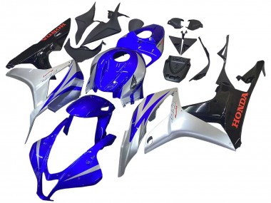 Mejores Carenados Moto Honda CBR600RR 2007-2008 - Plata Azul Negro Brillante Carrera