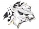 Mejores Carenado Moto Honda CBR600RR 2007-2008 - Blanco Oro Negro Brillante Playboy