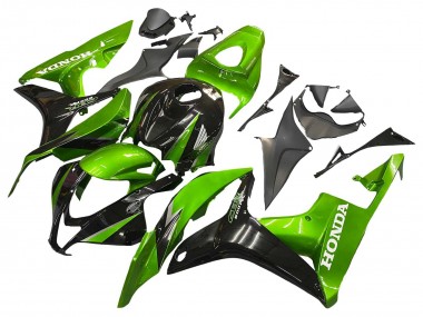 Mejores Kits Carenado Moto Honda CBR600RR 2007-2008 - Verde Negro Brillante