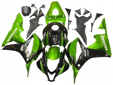 Mejores Kits Carenado Moto Honda CBR600RR 2007-2008 - Verde Negro Brillante