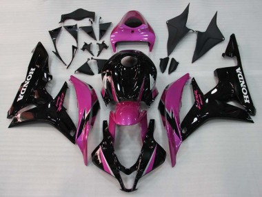 Mejores Carenados Moto Honda CBR600RR 2007-2008 - Rosa Negro Brillante Carrera