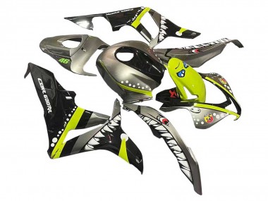 Mejores Carenados Moto Honda CBR600RR 2007-2008 - Gris Fluorescent Amarillo Tiburón