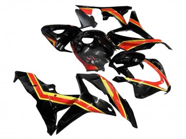 Mejores Carenados Moto Honda CBR600RR 2007-2008 - Rojo Oro Negro Brillante