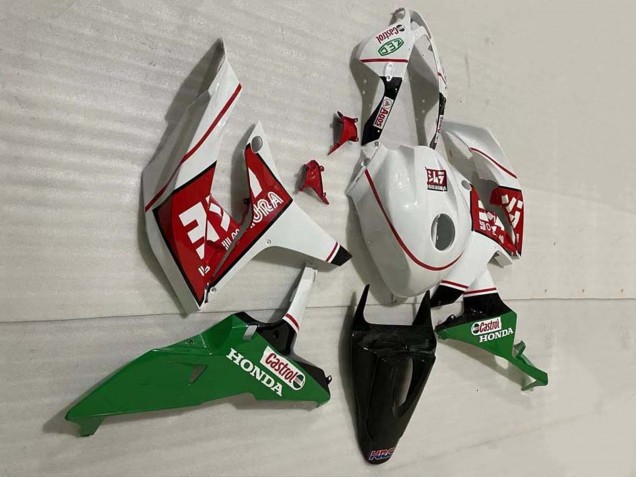 Mejores Carenados Moto Honda CBR600RR 2007-2008 - Blanco Verde Rojo Castrol