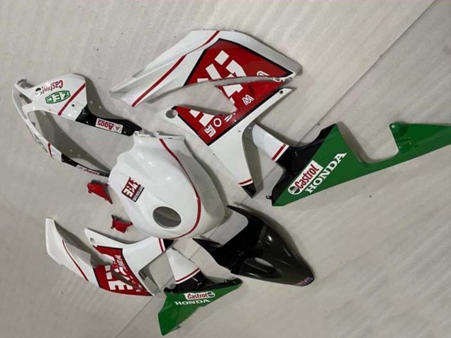 Mejores Carenados Moto Honda CBR600RR 2007-2008 - Blanco Verde Rojo Castrol