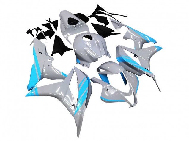 Mejores Carenados Moto Honda CBR600RR 2007-2008 - Gris Brillante Azul Claro