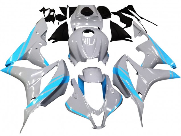 Mejores Carenados Moto Honda CBR600RR 2007-2008 - Gris Brillante Azul Claro