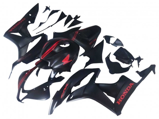 Mejores Carenados Moto Honda CBR600RR 2007-2008 - Negro Mate Rojo