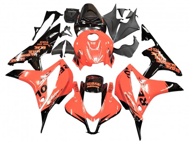 Mejores Carenados Moto Honda CBR600RR 2007-2008 - Naranja Negro Brillante Repsol