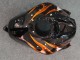 Mejores Carenados Moto Honda CBR600RR 2007-2008 - Negro Brillante Naranja Llama
