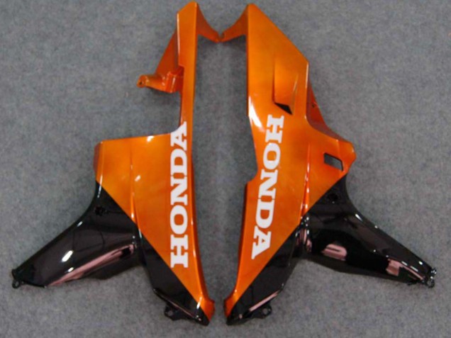 Mejores Carenados Moto Honda CBR600RR 2007-2008 - Negro Brillante Naranja Llama