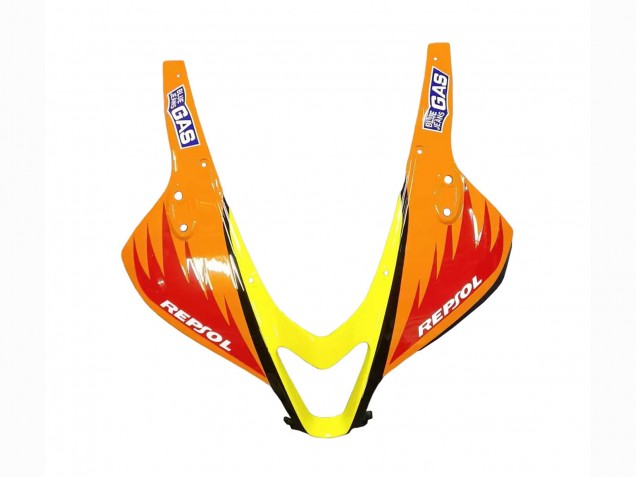 Mejores Carenados Moto Honda CBR600RR 2007-2008 - Amarillo Naranja Negro Brillante Rossi Repsol