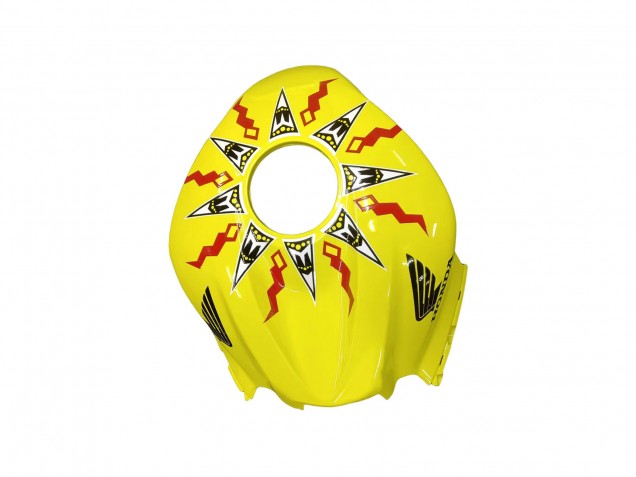 Mejores Carenados Moto Honda CBR600RR 2007-2008 - Amarillo Naranja Negro Brillante Rossi Repsol