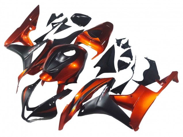 Mejores Carenado Moto Honda CBR600RR 2007-2008 - Naranja Negro Mate