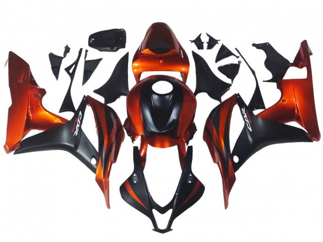 Mejores Carenado Moto Honda CBR600RR 2007-2008 - Naranja Negro Mate