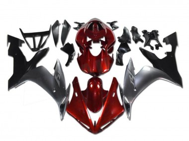 Mejores Carenados Moto Yamaha YZF R1 2002-2003 - Rojo Plata Negro