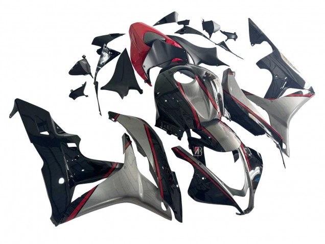 Mejores Carenados Moto Honda CBR600RR 2007-2008 - Plata Rojo Negro Brillante
