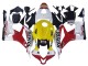 Mejores Carenados Moto Honda CBR600RR 2007-2008 - Blanco Amarillo Rojo Repsol HRC