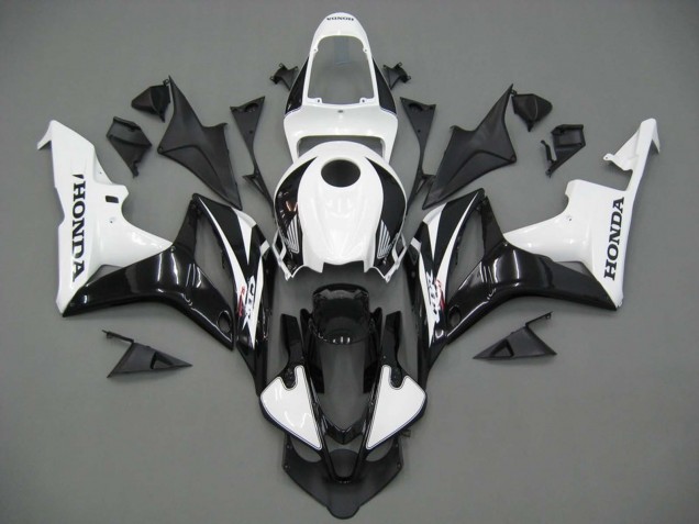 Mejores Carenados Moto Honda CBR600RR 2007-2008 - Blanco Negro Carrera
