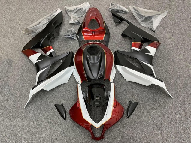 Mejores Carenados Moto Honda CBR600RR 2007-2008 - Blanco Rojo Negro Mate
