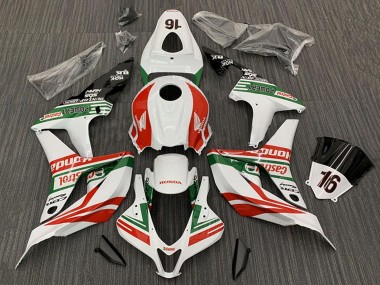 Mejores Carenados Moto Honda CBR600RR 2007-2008 - Blanco Rojo Verde Negro Brillante Castrol 16