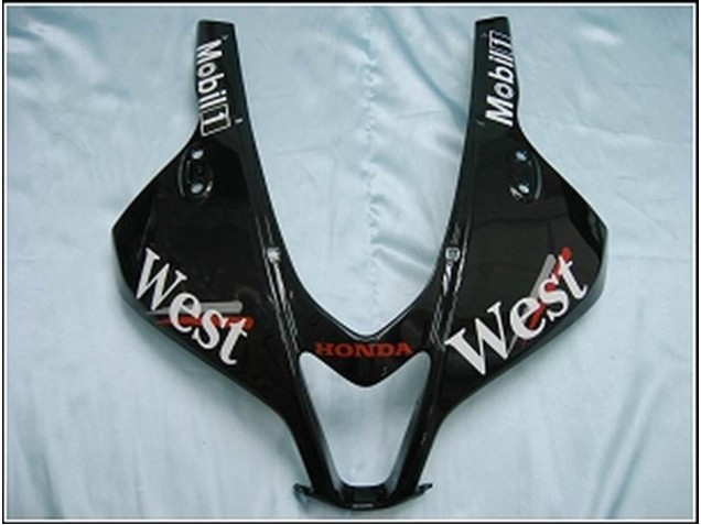 Mejores Carenados Moto Honda CBR600RR 2007-2008 - Negro Brillante Blanco West