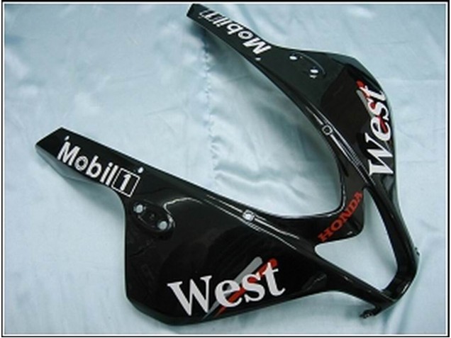 Mejores Carenados Moto Honda CBR600RR 2007-2008 - Negro Brillante Blanco West
