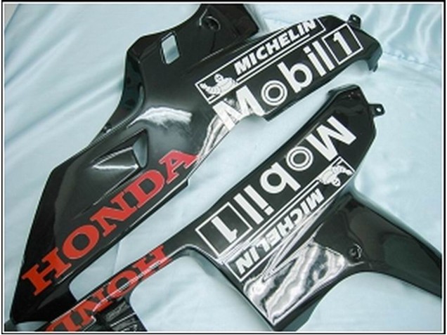 Mejores Carenados Moto Honda CBR600RR 2007-2008 - Negro Brillante Blanco West